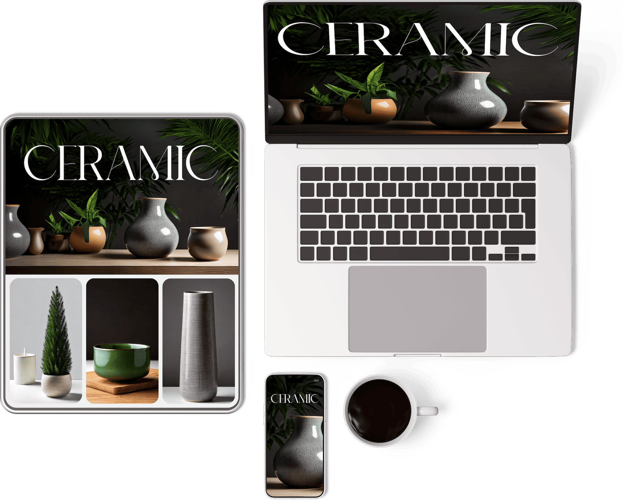 Online store shown across devices